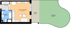 1 pokój, apartament 30,48 m², parter, oferta nr A1/129, ESSA Kliny, Kraków, Swoszowice, Kliny, ul. Anny Szwed-Śniadowskiej