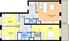 4 pokoje, apartament 88,10 m², piętro 4, oferta nr A1/148, ESSA Kliny, Kraków, Swoszowice, Kliny, ul. Anny Szwed-Śniadowskiej