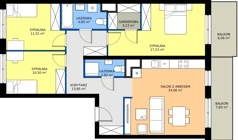 4 pokoje, apartament 88,10 m², piętro 4, oferta nr A1/126, ESSA Kliny, Kraków, Swoszowice, Kliny, ul. Anny Szwed-Śniadowskiej
