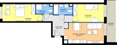 3 pokoje, apartament 64,41 m², piętro 1, oferta nr A1/56, ESSA Kliny, Kraków, Swoszowice, Kliny, ul. Anny Szwed-Śniadowskiej