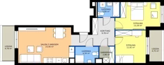 3 pokoje, apartament 69,52 m², piętro 1, oferta nr A2/5, ESSA Kliny, Kraków, Swoszowice, Kliny, ul. Anny Szwed-Śniadowskiej