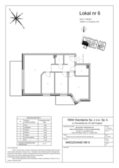 4 pokoje, mieszkanie 71,77 m², piętro 1, oferta nr 4-4/6., River House, Poznań, Starołęka-Minikowo-Marlewo, ul. Starołęcka 110