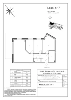 4 pokoje, mieszkanie 79,17 m², piętro 1, oferta nr 4-4/7., River House, Poznań, Starołęka-Minikowo-Marlewo, ul. Starołęcka 110