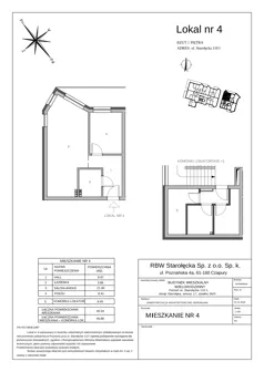 2 pokoje, mieszkanie 40,24 m², piętro 1, oferta nr 9-9/4., River House, Poznań, Starołęka-Minikowo-Marlewo, ul. Starołęcka 110