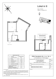 2 pokoje, mieszkanie 46,46 m², piętro 2, oferta nr 9-9/8., River House, Poznań, Starołęka-Minikowo-Marlewo, ul. Starołęcka 110