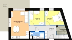 3 pokoje, mieszkanie 104,01 m², piętro 2, oferta nr 9, Biały Port, Toruń, Rybaki, ul. Popiełuszki 4