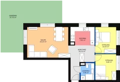 3 pokoje, mieszkanie 65,58 m², parter, oferta nr 28, Biały Port, Toruń, Rybaki, ul. Popiełuszki 4