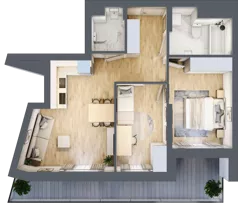 3 pokoje, mieszkanie 57,96 m², piętro 1, oferta nr M11/KL1, Luxury Point, Kielce, Centrum, al. Solidarności