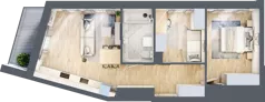 3 pokoje, mieszkanie 58,85 m², piętro 3, oferta nr M25/KL1, Luxury Point, Kielce, Centrum, al. Solidarności
