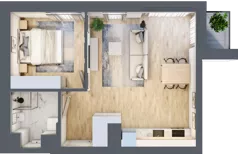 2 pokoje, mieszkanie 42,94 m², piętro 5, oferta nr M40/KL2, Luxury Point, Kielce, Centrum, al. Solidarności