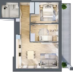 3 pokoje, mieszkanie 59,23 m², piętro 7, oferta nr M51/KL2, Luxury Point, Kielce, Centrum, al. Solidarności