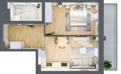 2 pokoje, mieszkanie 41,30 m², piętro 1, oferta nr M2/KL3, Luxury Point, Kielce, Centrum, al. Solidarności