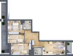 4 pokoje, mieszkanie 76,96 m², piętro 2, oferta nr M10/KL4, Luxury Point, Kielce, Centrum, al. Solidarności