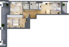 3 pokoje, mieszkanie 64,83 m², piętro 2, oferta nr M5/KL3, Luxury Point, Kielce, Centrum, al. Solidarności
