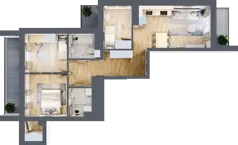 4 pokoje, mieszkanie 71,27 m², piętro 2, oferta nr M6/KL4, Luxury Point, Kielce, Centrum, al. Solidarności