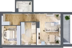 3 pokoje, mieszkanie 58,05 m², piętro 2, oferta nr M9/KL3, Luxury Point, Kielce, Centrum, al. Solidarności