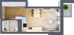 1 pokój, mieszkanie 30,21 m², piętro 3, oferta nr M14/KL4, Luxury Point, Kielce, Centrum, al. Solidarności