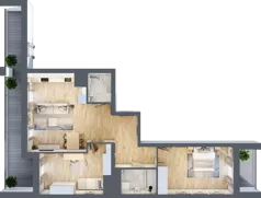 3 pokoje, mieszkanie 77,43 m², piętro 3, oferta nr M15/KL4, Luxury Point, Kielce, Centrum, al. Solidarności