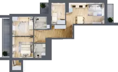 4 pokoje, mieszkanie 71,27 m², piętro 4, oferta nr M16/KL4, Luxury Point, Kielce, Centrum, al. Solidarności