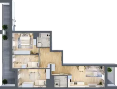 4 pokoje, mieszkanie 76,96 m², piętro 4, oferta nr M20/KL4, Luxury Point, Kielce, Centrum, al. Solidarności