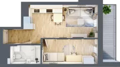 2 pokoje, mieszkanie 37,43 m², piętro 5, oferta nr M22/KL4, Luxury Point, Kielce, Centrum, al. Solidarności