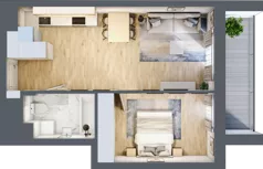 2 pokoje, mieszkanie 45,88 m², piętro 5, oferta nr M23/KL4, Luxury Point, Kielce, Centrum, al. Solidarności