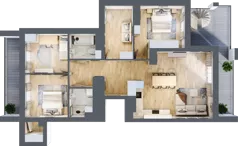 5 pokoi, mieszkanie 96,93 m², piętro 10, oferta nr M43/KL4, Luxury Point, Kielce, Centrum, al. Solidarności