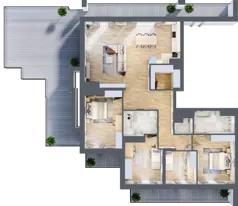 5 pokoi, mieszkanie 134,60 m², piętro 10, oferta nr M44/KL4, Luxury Point, Kielce, Centrum, al. Solidarności