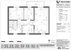 3 pokoje, mieszkanie 57,63 m², piętro 1, oferta nr 14 lokal 2, Wólka Family, Wólka Kosowska, ul. Nadrzeczna