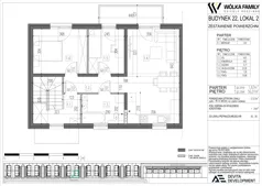 3 pokoje, mieszkanie 57,63 m², piętro 1, oferta nr 22 lokal 2, Wólka Family, Wólka Kosowska, ul. Nadrzeczna