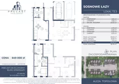 Dom 59,50 m², oferta nr T3.3, Osiedle Sosnowe Łazy, Łazy, ul Cicha