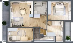 4 pokoje, mieszkanie 74,59 m², piętro 1, oferta nr D4, Sandomierska 165, Kielce, Nowy Folwark, ul. Sandomierska 165