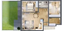 3 pokoje, mieszkanie 62,66 m², parter, oferta nr E3, Sandomierska 165, Kielce, Nowy Folwark, ul. Sandomierska 165
