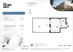 1 pokój, mieszkanie 29,66 m², piętro 1, oferta nr C.2.1.M3, Nowe Promenady 2, Wrocław, Kleczków, Psie Pole, ul. Czesława Miłosza/Jana Czochralskiego