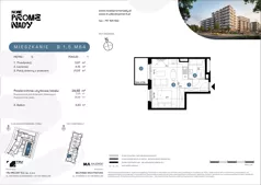 1 pokój, mieszkanie 29,55 m², piętro 5, oferta nr B.1.5.M64, Nowe Promenady 2, Wrocław, Kleczków, Psie Pole, ul. Czesława Miłosza/Jana Czochralskiego