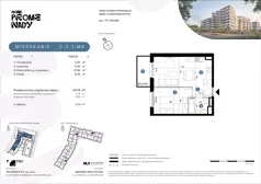 2 pokoje, mieszkanie 41,14 m², piętro 1, oferta nr C.2.1.M6, Nowe Promenady 2, Wrocław, Kleczków, Psie Pole, ul. Czesława Miłosza/Jana Czochralskiego