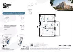 2 pokoje, mieszkanie 48,03 m², piętro 4, oferta nr B.1.4.M48, Nowe Promenady 2, Wrocław, Kleczków, Psie Pole, ul. Czesława Miłosza/Jana Czochralskiego