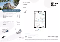 2 pokoje, apartament 39,99 m², piętro 5, oferta nr A1.1.5.M20, Nowe Promenady, Wrocław, Kleczków, Psie Pole, ul. Czesława Miłosza