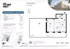 3 pokoje, mieszkanie 50,68 m², parter, oferta nr B.1.0.M1, Nowe Promenady 2, Wrocław, Kleczków, Psie Pole, ul. Czesława Miłosza/Jana Czochralskiego