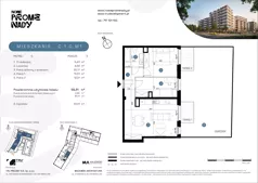 3 pokoje, mieszkanie 59,31 m², parter, oferta nr C.1.0.M1, Nowe Promenady 2, Wrocław, Kleczków, Psie Pole, ul. Czesława Miłosza/Jana Czochralskiego