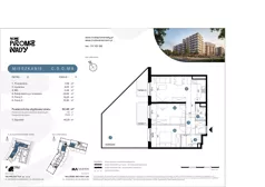 3 pokoje, mieszkanie 62,79 m², parter, oferta nr C.3.0.M4, Nowe Promenady 2, Wrocław, Kleczków, Psie Pole, ul. Czesława Miłosza/Jana Czochralskiego