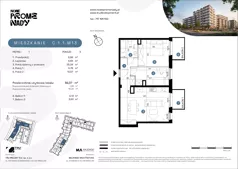 3 pokoje, mieszkanie 59,37 m², piętro 1, oferta nr C.1.1.M13, Nowe Promenady 2, Wrocław, Kleczków, Psie Pole, ul. Czesława Miłosza/Jana Czochralskiego