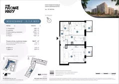 3 pokoje, mieszkanie 59,37 m², piętro 2, oferta nr C.1.2.M23, Nowe Promenady 2, Wrocław, Kleczków, Psie Pole, ul. Czesława Miłosza/Jana Czochralskiego