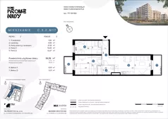 3 pokoje, apartament 58,37 m², piętro 2, oferta nr C.3.2.M17, Nowe Promenady 2, Wrocław, Kleczków, Psie Pole, ul. Czesława Miłosza/Jana Czochralskiego