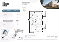 3 pokoje, mieszkanie 59,37 m², piętro 5, oferta nr C.1.5.M53, Nowe Promenady 2, Wrocław, Kleczków, Psie Pole, ul. Czesława Miłosza/Jana Czochralskiego