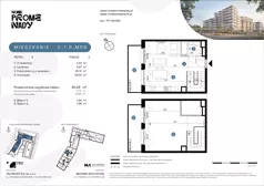3 pokoje, mieszkanie 60,23 m², piętro 6, oferta nr C.1.6.M58, Nowe Promenady 2, Wrocław, Kleczków, Psie Pole, ul. Czesława Miłosza/Jana Czochralskiego