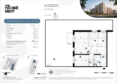 4 pokoje, mieszkanie 66,66 m², parter, oferta nr B.1.0.M8, Nowe Promenady 2, Wrocław, Kleczków, Psie Pole, ul. Czesława Miłosza/Jana Czochralskiego
