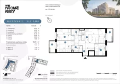 4 pokoje, mieszkanie 69,10 m², piętro 1, oferta nr C.2.1.M9, Nowe Promenady 2, Wrocław, Kleczków, Psie Pole, ul. Czesława Miłosza/Jana Czochralskiego