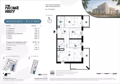 4 pokoje, apartament 64,73 m², piętro 2, oferta nr B.1.2.M23, Nowe Promenady 2, Wrocław, Kleczków, Psie Pole, ul. Czesława Miłosza/Jana Czochralskiego