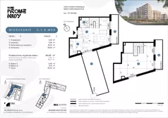4 pokoje, mieszkanie 84,43 m², piętro 6, oferta nr C.1.6.M59, Nowe Promenady 2, Wrocław, Kleczków, Psie Pole, ul. Czesława Miłosza/Jana Czochralskiego